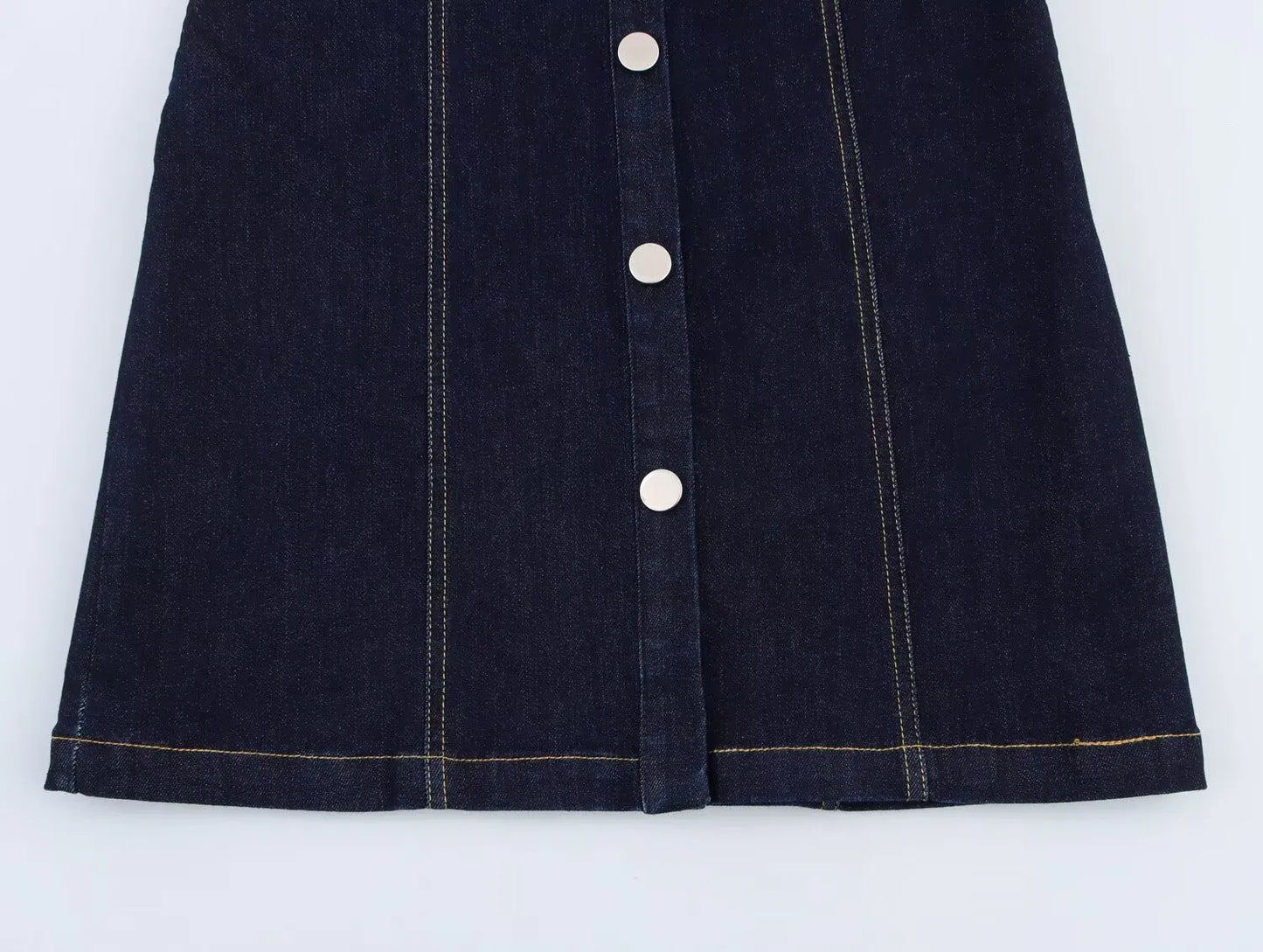 Jailey | Mouwloze Denim Mini Jurk – Getailleerde Pasvorm