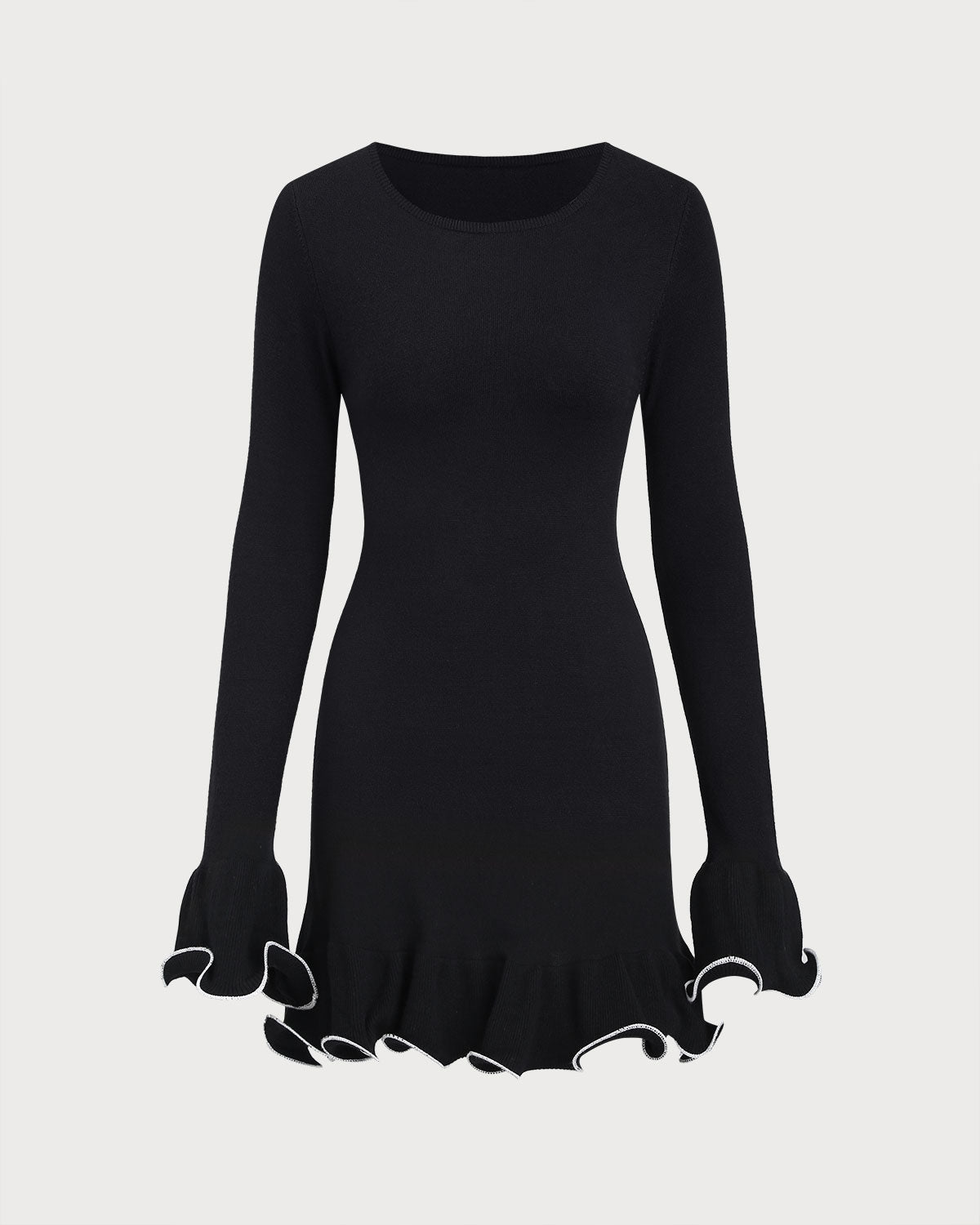 Zara | Dames Jurk - Geribbelde Mini met Ruches, Casual Elegant 5