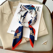 Zina | Dames Sjaal - Hoogwaardige Zijde, Zwart en Crèmewit Patroon 6