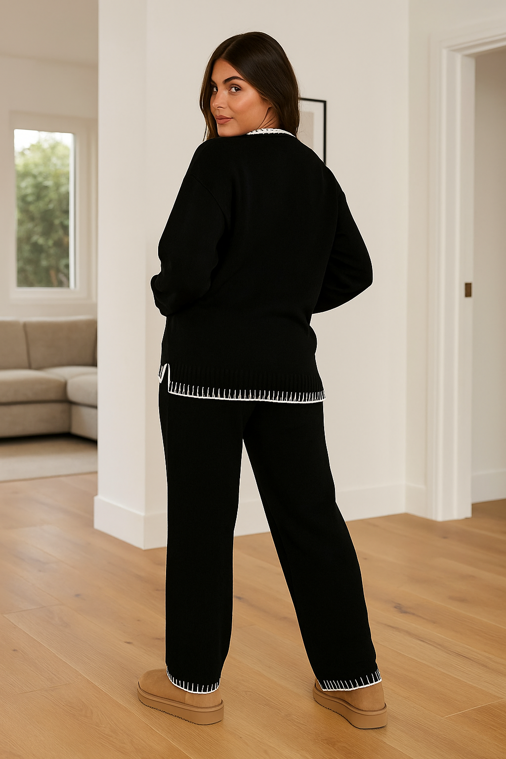 Zolan | Tweedelige Loungewear Set Dames - Zachte Gebreide Stof, Elegante Pasvorm