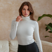 Odelle | Gebreide Damestrui met Col – Zacht & Getailleerd