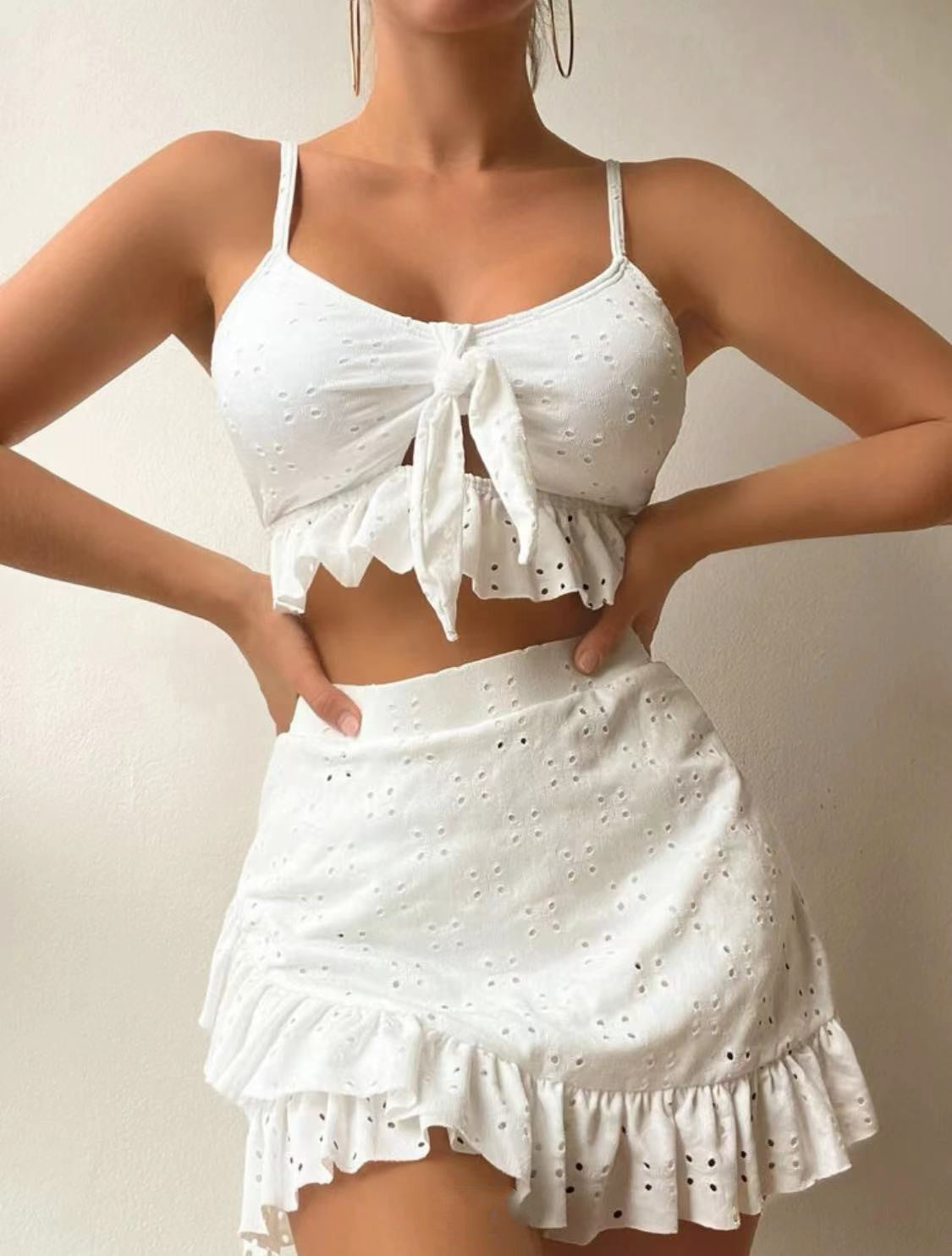 Jinte | Tweedelige Set van Katoen  – Mouwloze Top & Skort