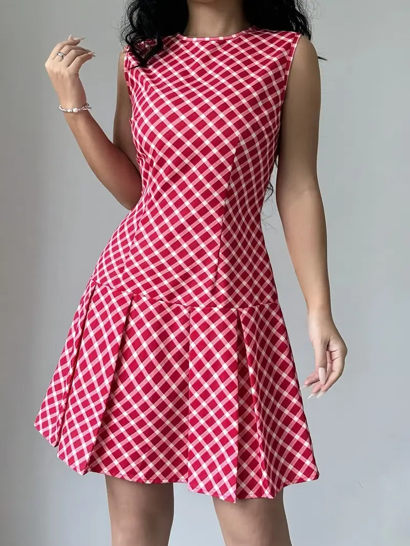 Dulcea | Vintage Look Plooien Jurkje