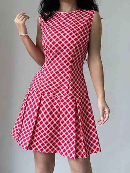 Dulcea | Vintage Look Plooien Jurkje