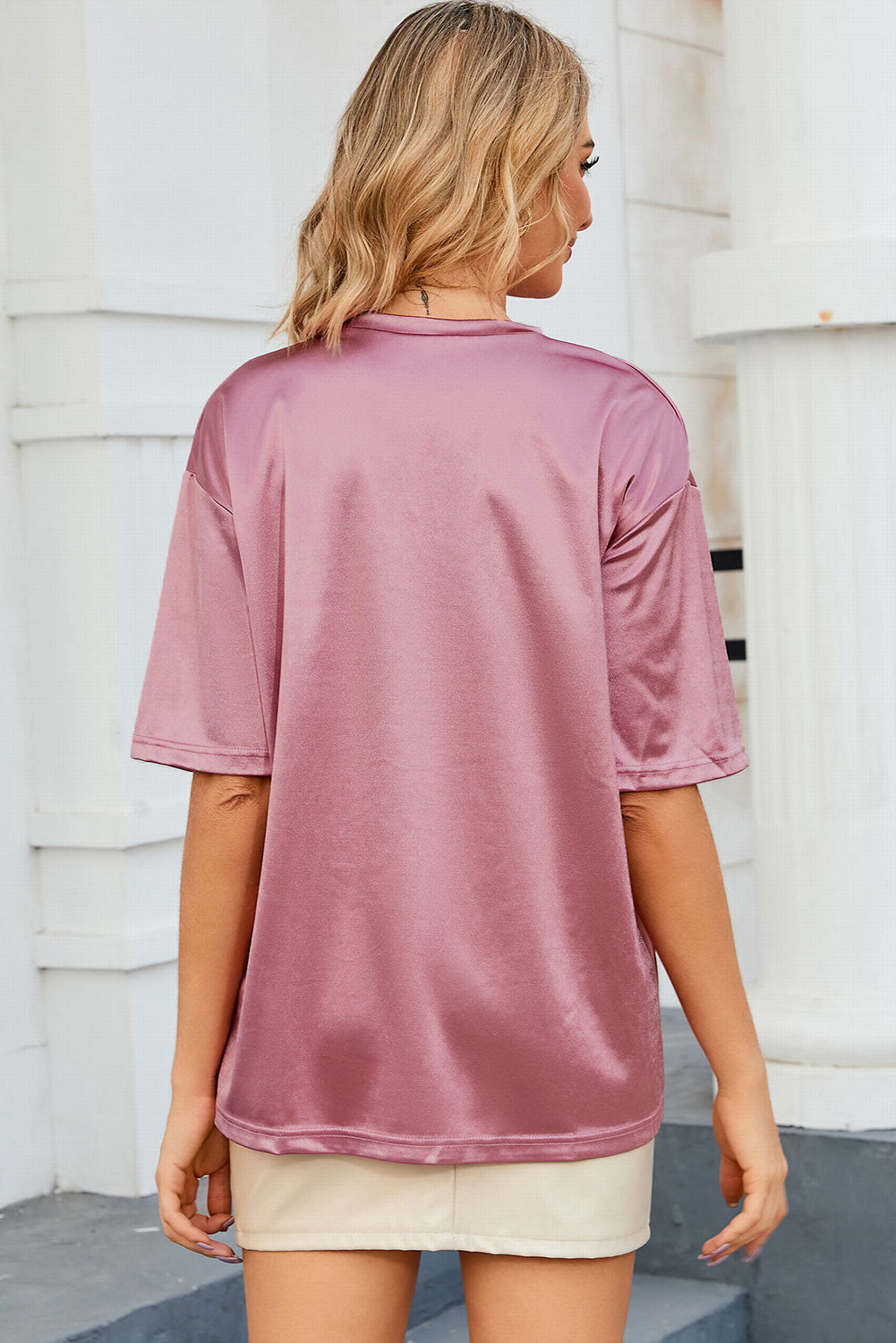 Merel | Roze Casual Shirt met Zak