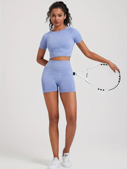 Elvira | High-Waist Tweedelige Gym Set – Shaping Legging & Cropped Top