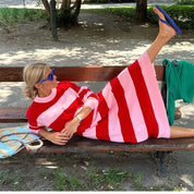 Fiena | Gesteepte Midi Zomerjurk