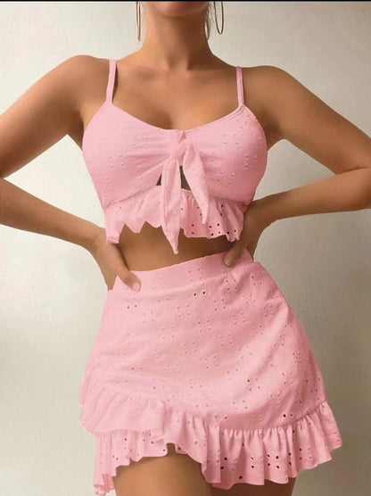 Jinte | Tweedelige Set van Katoen  – Mouwloze Top & Skort