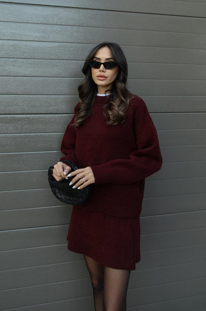 Violet | Gebreide set met Top en Rok