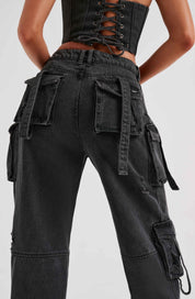 Feja | Tweedelige Denim Set - Korset en Cargo Jeans