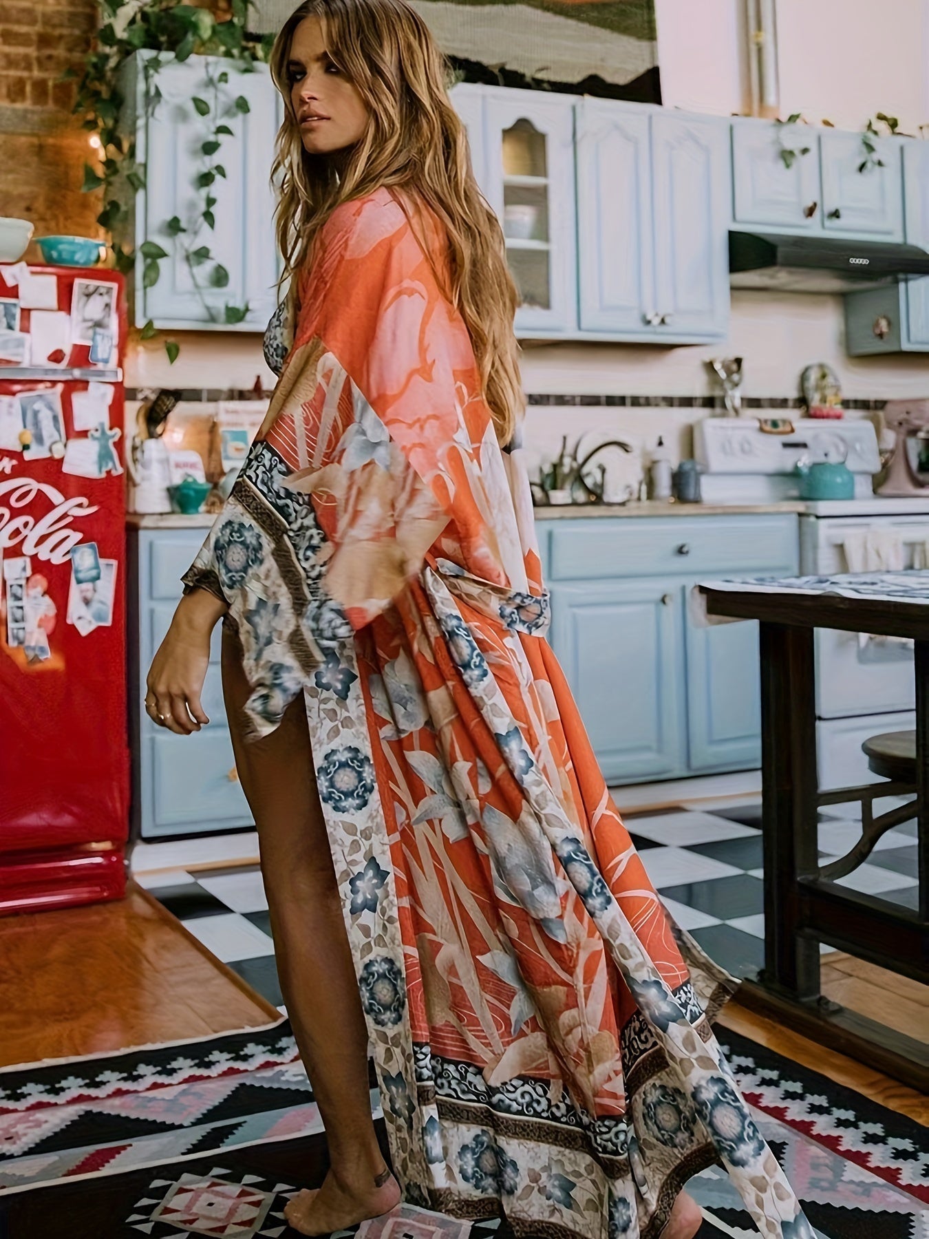 Tullia | Maxi Kimono voor Dames met Bloemenprint