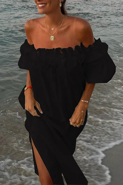 Jourey | Elegant & Stijlvolle Off-Shoulder Midi Jurk