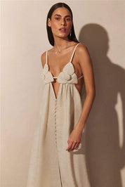 Maribelle | Elegante Maxi Jurk met Bloemen Top