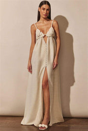 Maribelle | Elegante Maxi Jurk met Bloemen Top