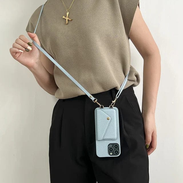Leren Crossbody Telefoon Hoesje met Pasjeshouder