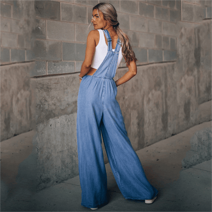 Alise | Tuinbroek Jumpsuit met Wijde Pijpen