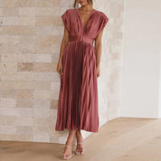 Dana | Elegante Maxi V-hals Jurk