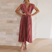 Dana | Elegante Maxi V-hals Jurk