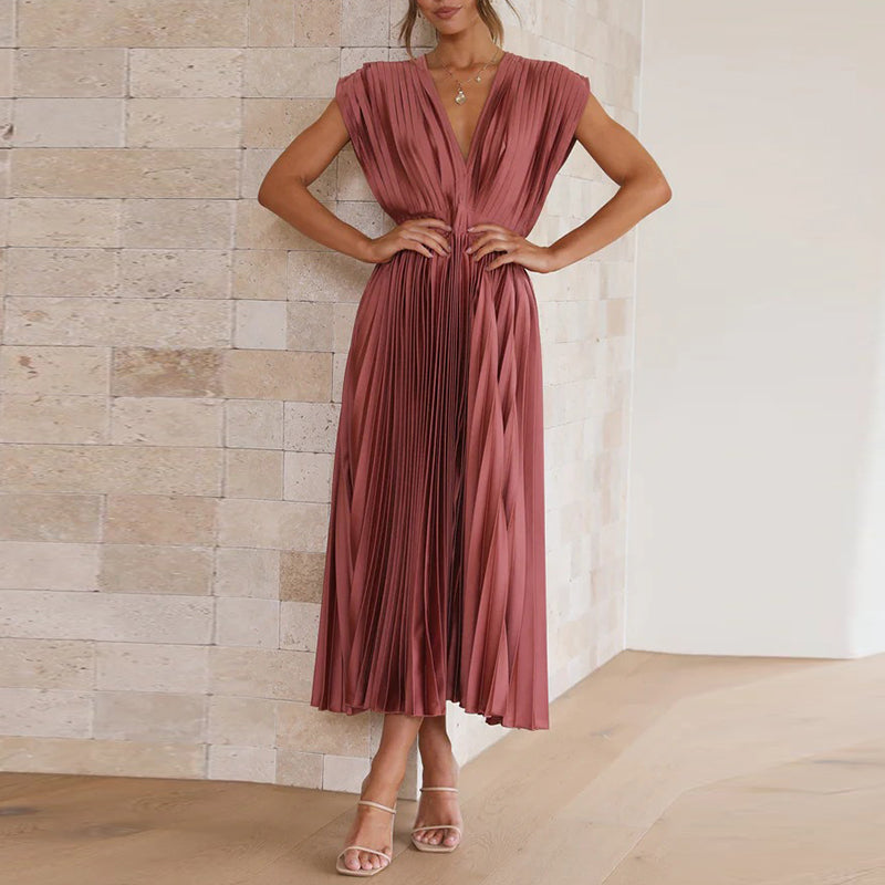 Dana | Elegante Maxi V-hals Jurk