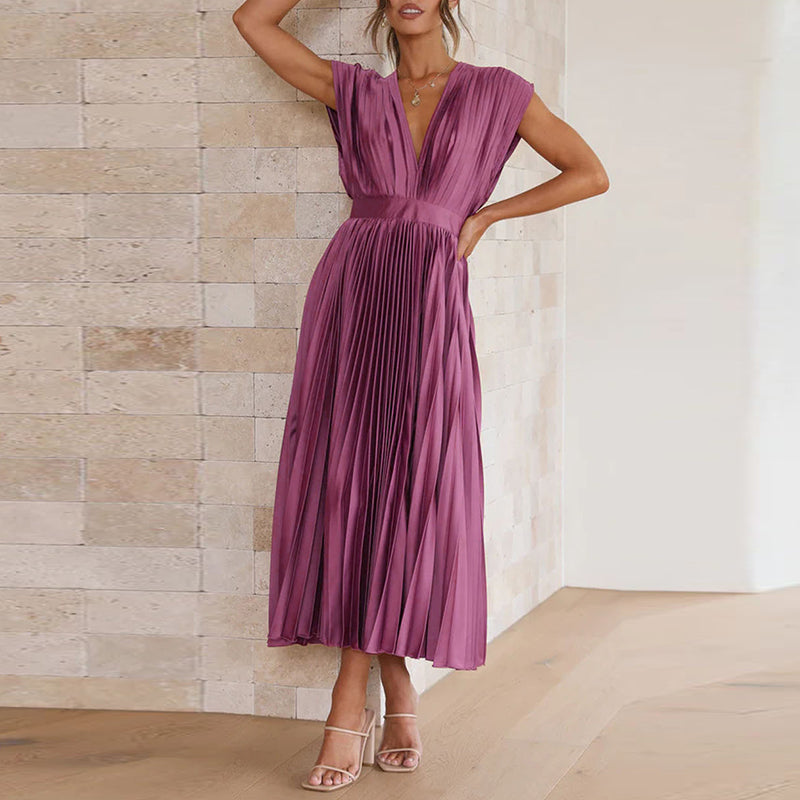 Dana | Elegante Maxi V-hals Jurk