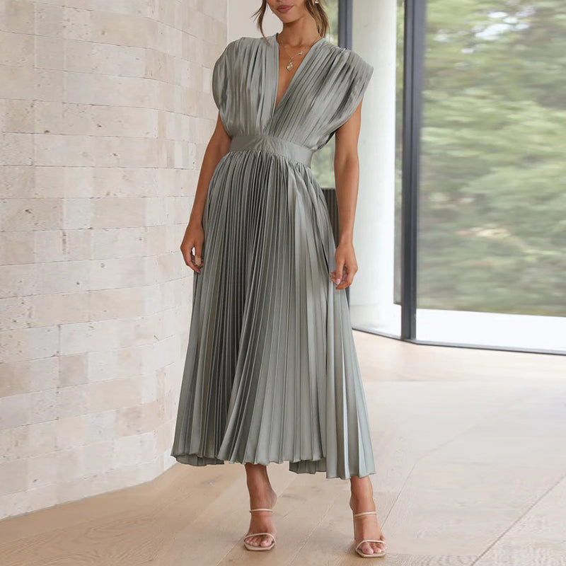 Dana | Elegante Maxi V-hals Jurk