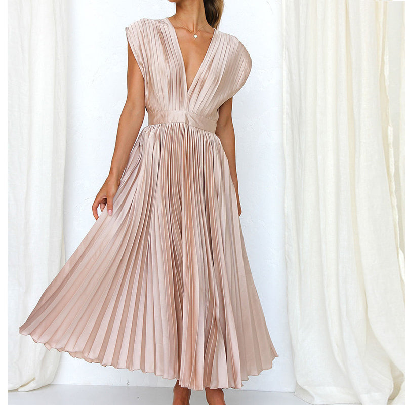 Dana | Elegante Maxi V-hals Jurk