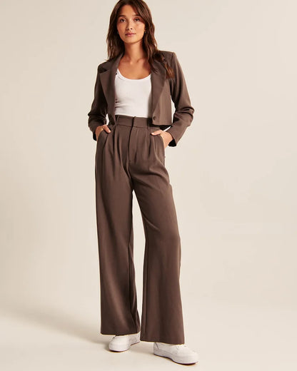 Hoge Taille Wijde Pijpen Pantalon