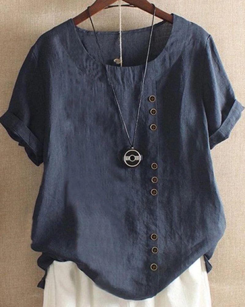 Milara | Stijlvol en Veelzijdig T-shirt met Ronde Hals voor Vrouwen