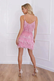 Pailletten Jurk met Ruches