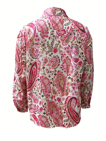 Jina | Blouse met Lange Mouwen en Floral Print