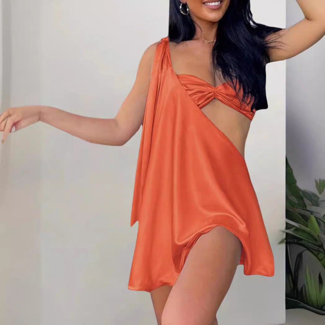 Asymmetrische Zomerjurk met Open Schouder