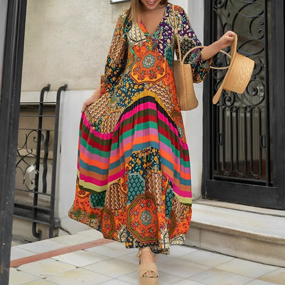 Logan | Boho-Chic - Elegante Bohemian Maxi Jurk