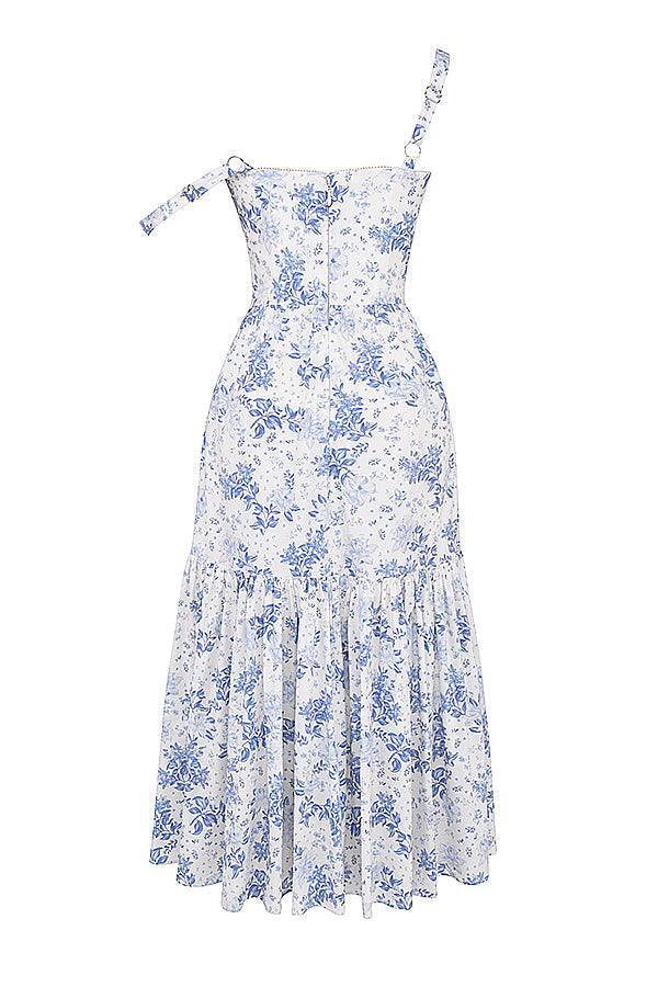 Jo | Zomerse Bloemen Midi Zonnejurk