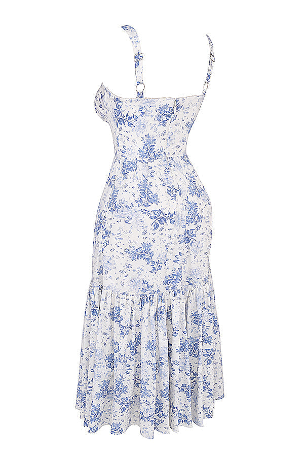 Jo | Zomerse Bloemen Midi Zonnejurk