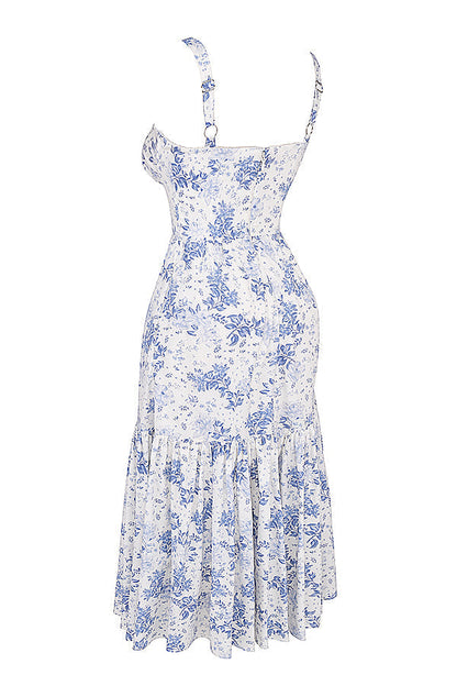 Jo | Zomerse Bloemen Midi Zonnejurk