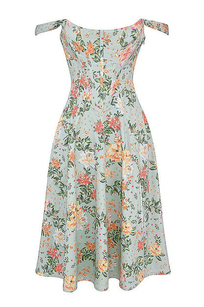 Jo | Zomerse Bloemen Midi Zonnejurk
