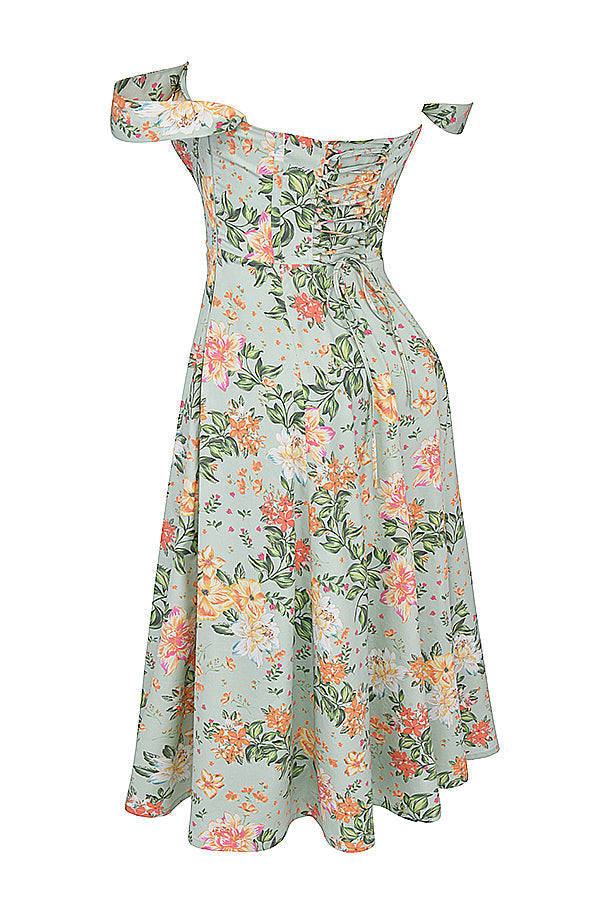 Jo | Zomerse Bloemen Midi Zonnejurk