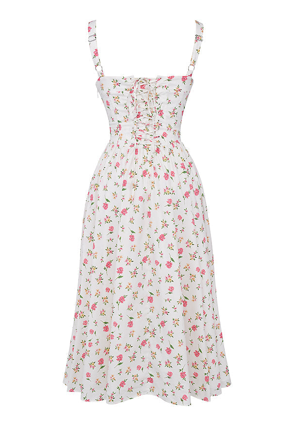 Jo | Zomerse Bloemen Midi Zonnejurk