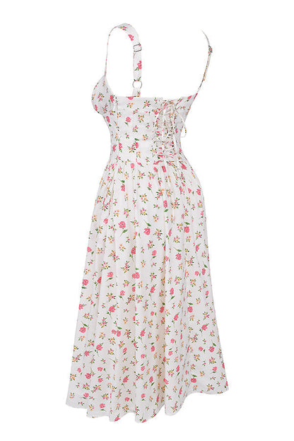 Jo | Zomerse Bloemen Midi Zonnejurk