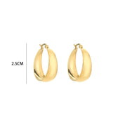 Aiko | Flat Hoops 25mm Oorbellen