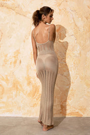 Shauni | Elegante Gebreide Strandjurk met Split