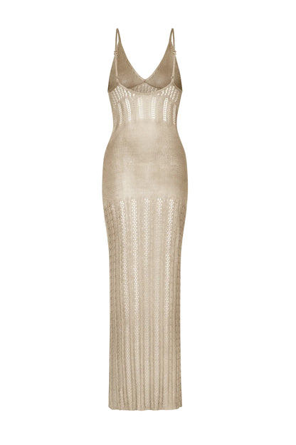 Shauni | Elegante Gebreide Strandjurk met Split