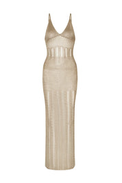 Shauni | Elegante Gebreide Strandjurk met Split