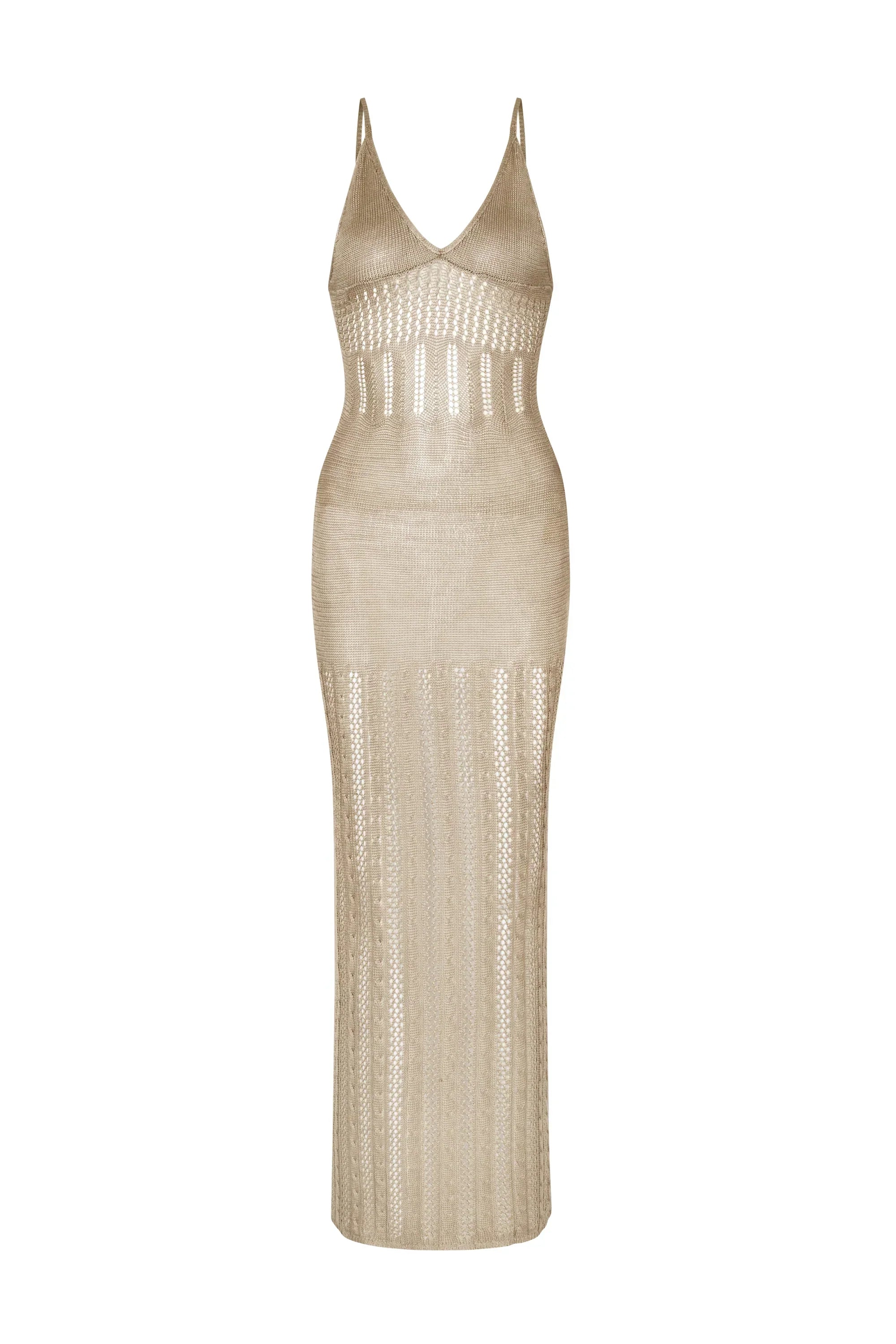 Shauni | Elegante Gebreide Strandjurk met Split