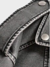 Charle | Grijze Vegan Leren Jas