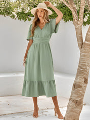 Novara | Wikkel Maxi Jurk met Ceintuur