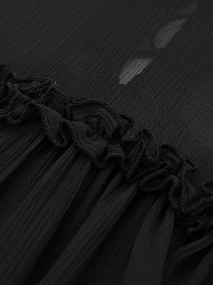 Verah | Camisole Top met Transparante Chiffonlaag – Elegant