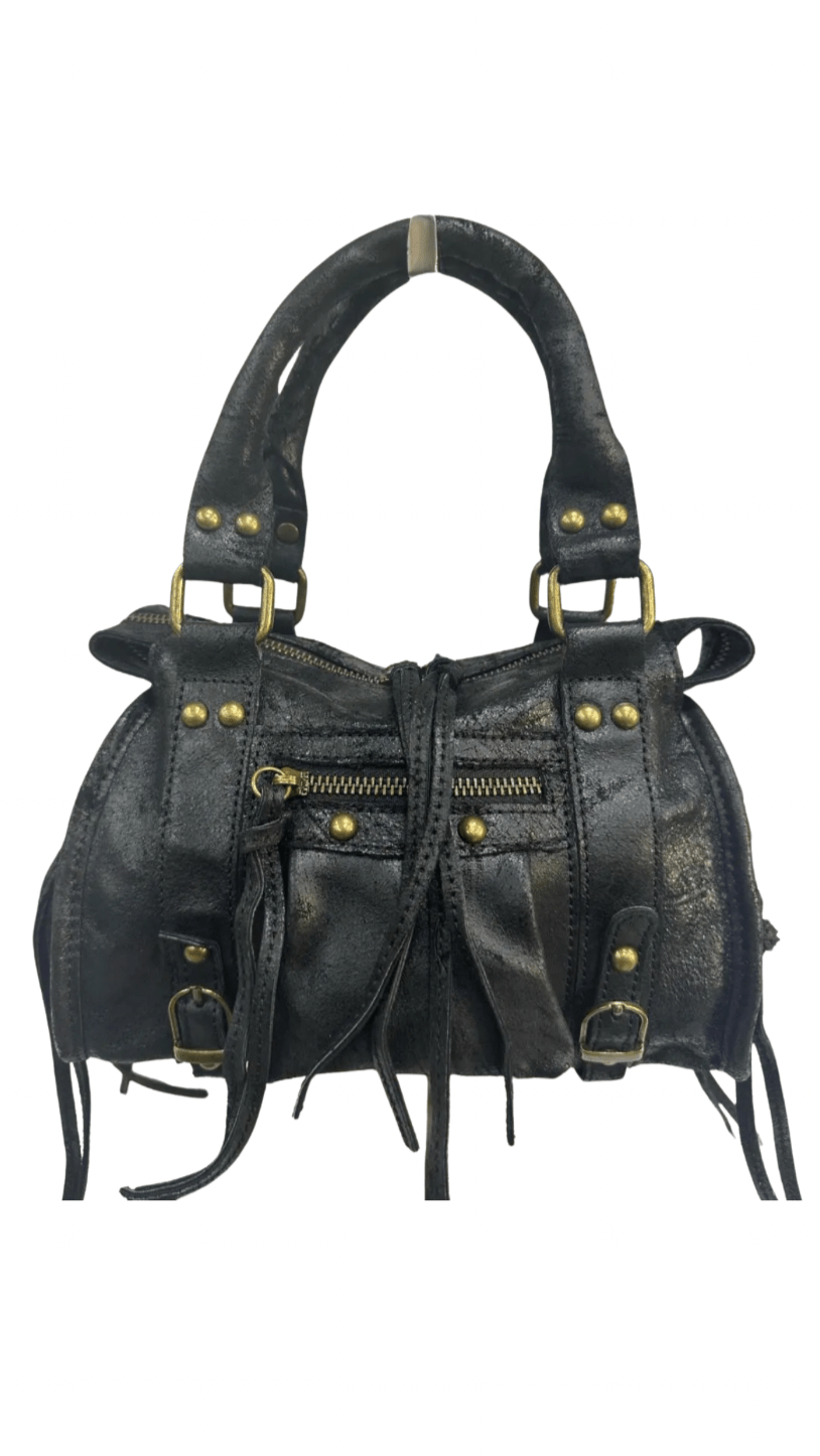 Lore | Zwarte Stoere Mini Handtas