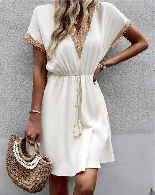 Bohemian Stijl Midi Jurk voor Dames – Comfort & Trendy