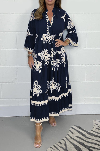 Sophia-Mae | Lange Zomerjurk Met Print